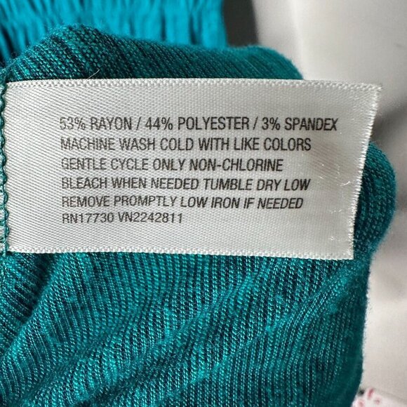 Mossimo Women's Teal High-Low Dress M Rayon/Polyester/Spandex Blend Chic & Comfy - Picture 7 of 9